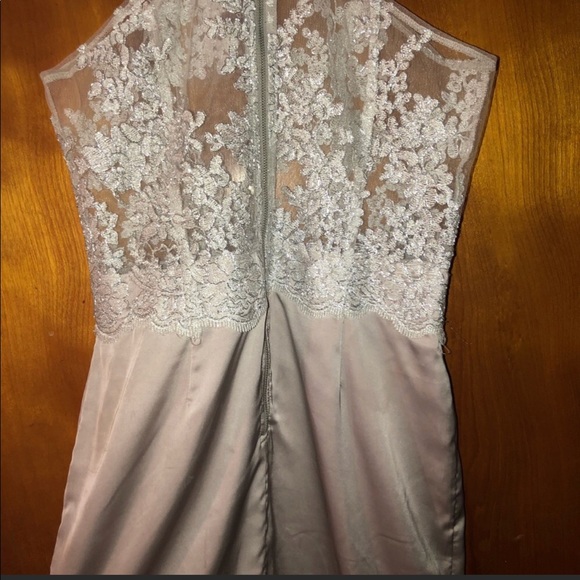 White and silver SEE THRU DRESS w/ embellishments - Picture 6 of 8